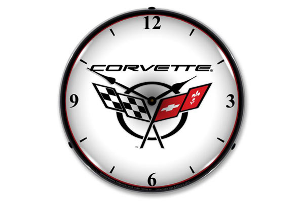 C5 Corvette Emblem Lighted Clock 