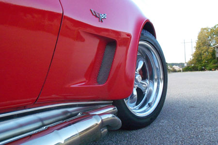 1973-1979 Corvette Black Anodized Side Fender Grille Kit
