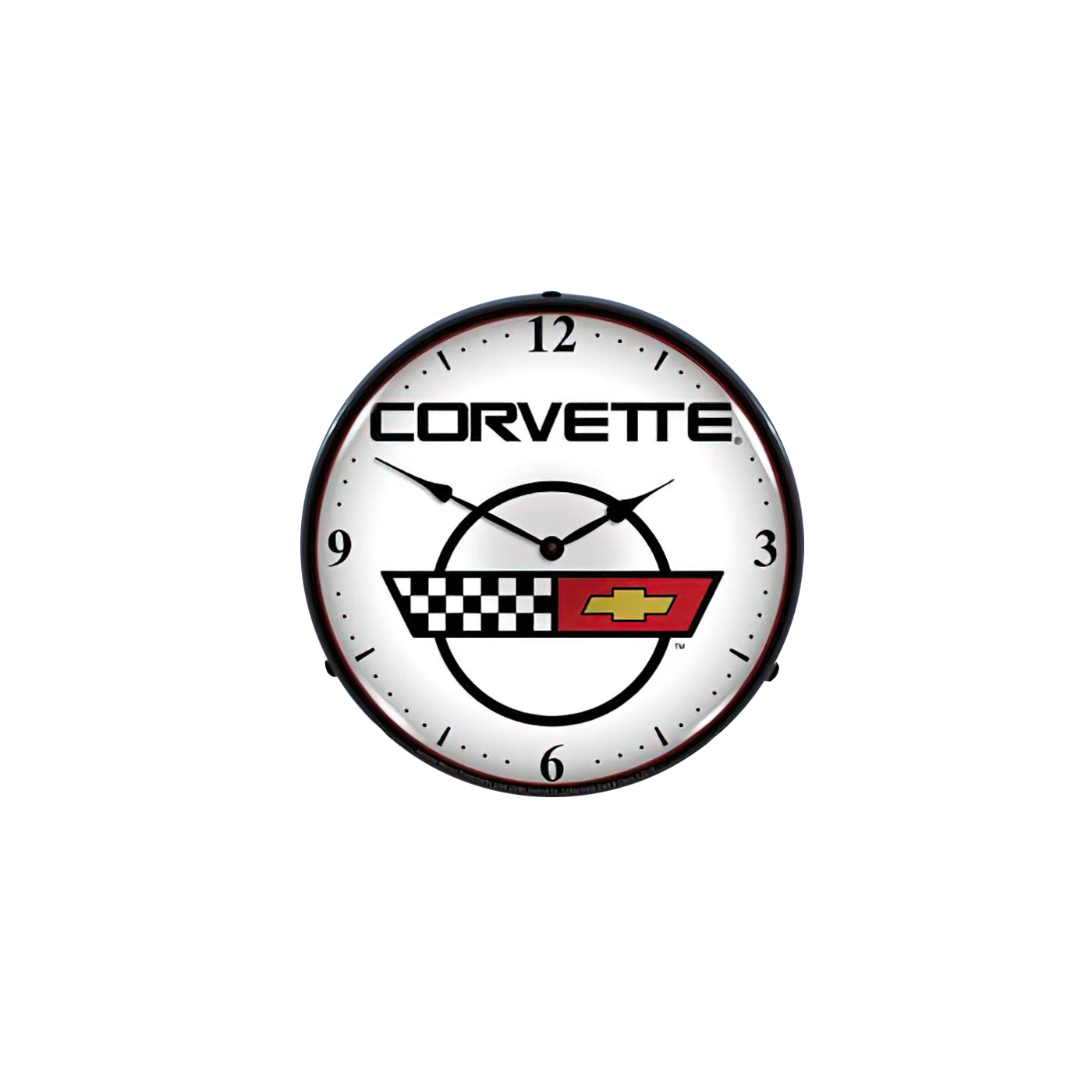 C4 Corvette Emblem LED Lighted Wall Clock