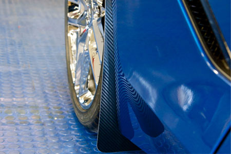 14-18 Front Stainless Mud Guards w/Carbon Fiber Wrap (Default)