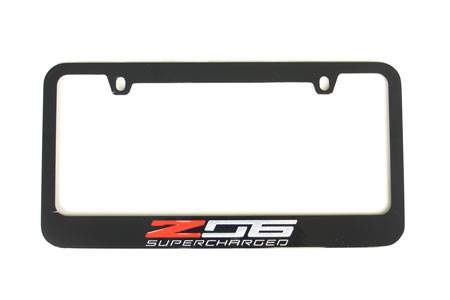 15-18 Black License Plate Frame w/Z06 Emblem (Default)