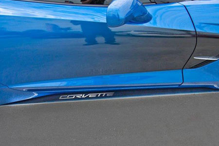14-18 Stainless/Carbon Side Skirts w/Corvette Script (Default)