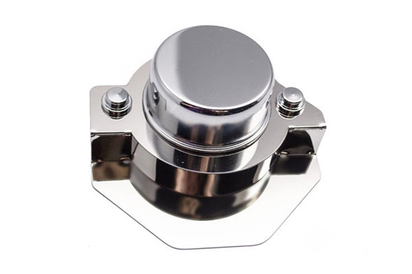  14-18 Power Steering Actuator Stainless Cover w/ Chrome Cap