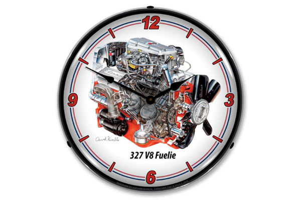 David Kimble 327 Fuelie Engine Lighted Wall Clock 