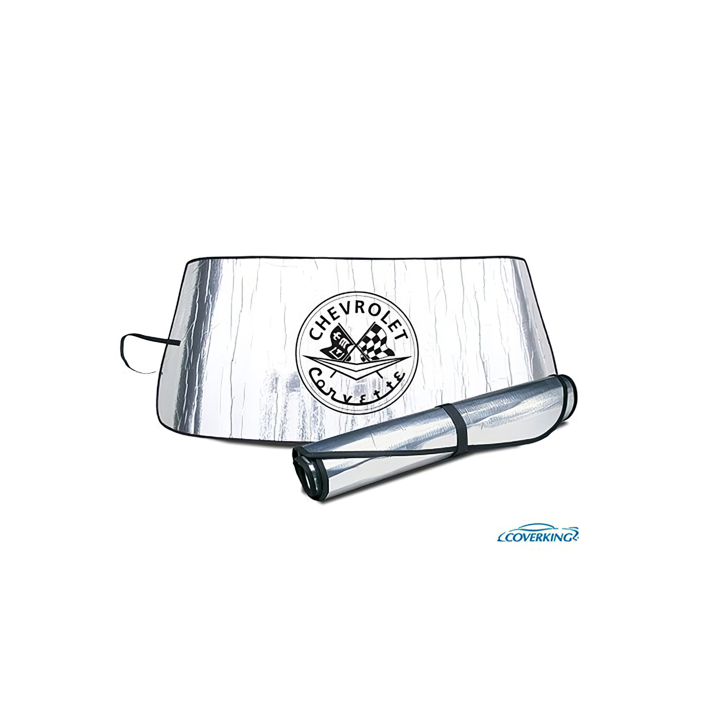 53-62 Windshield Roll-Up Sun Shield w/Emblem