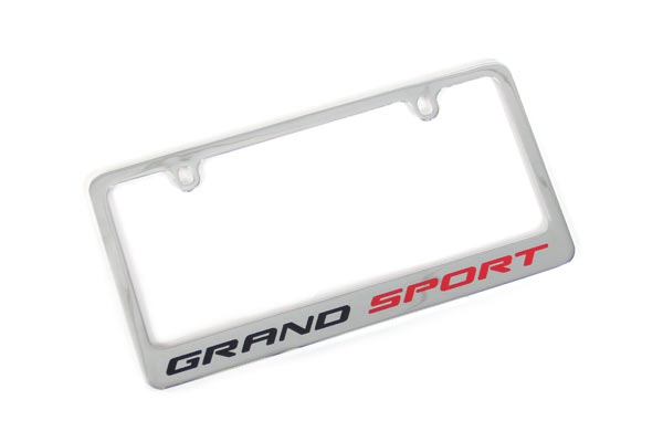 17-19 Chrome License Plate Frame w/C7 Grand Sport 