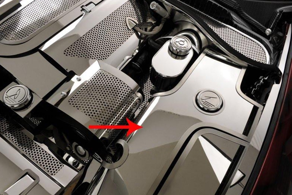 97-04 Auto Stainless Windshield Washer Tank Cover