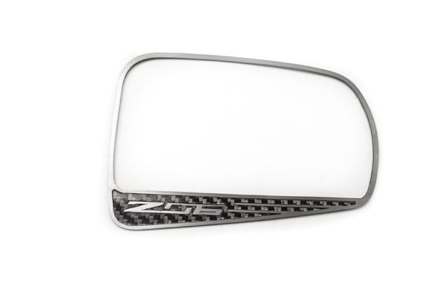 15-19 Z06 Carbon Side Mirror Trim w/Inlaid Z06