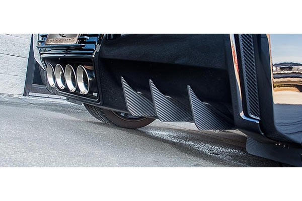 14-19 Stainless/carbon Wrap Rear Diffuser Fins (6pc)