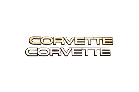 1984-1990 Corvette Economy Rear Emblem - Gold