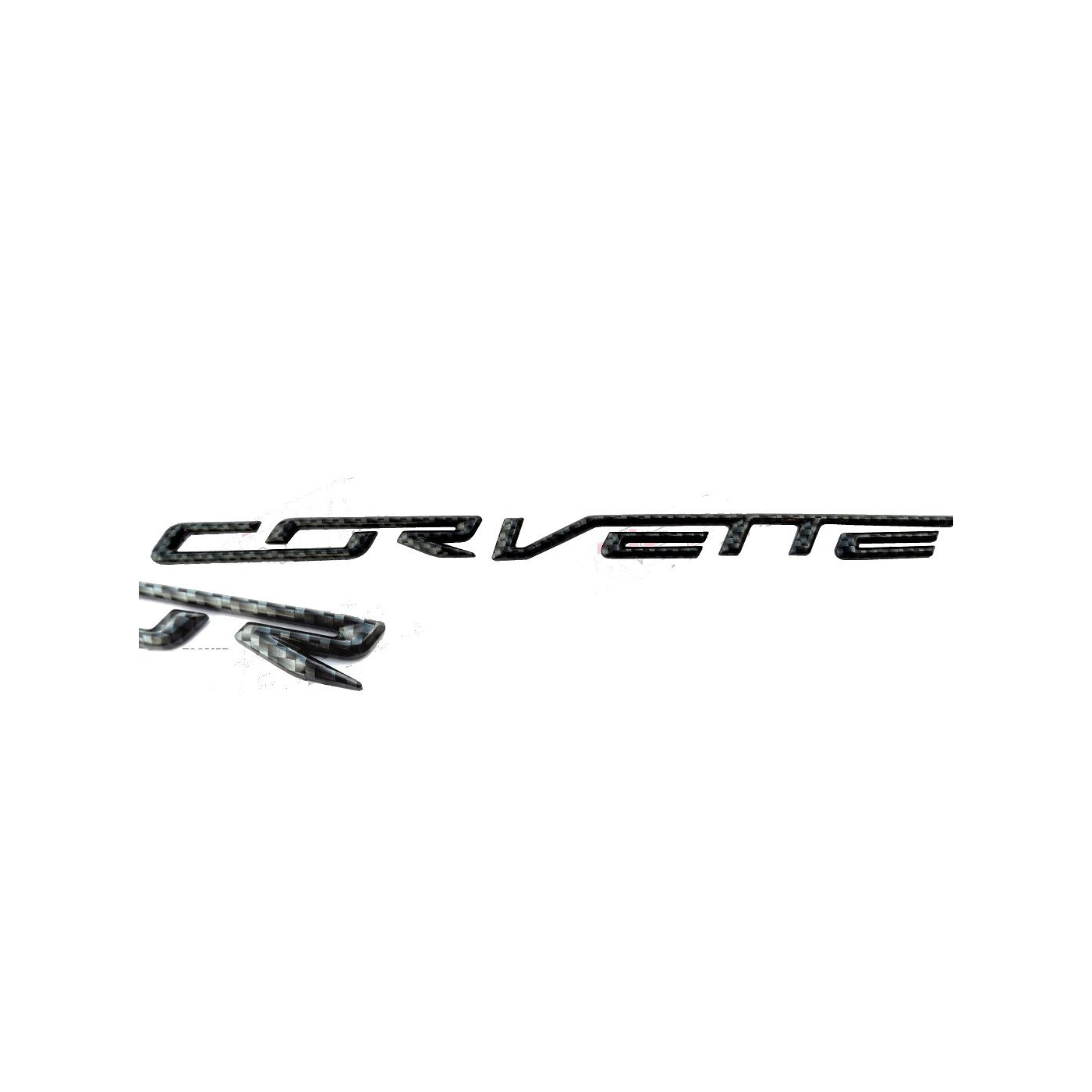 14-19 Carbon Fiber Look Rear Corvette Script Emblem