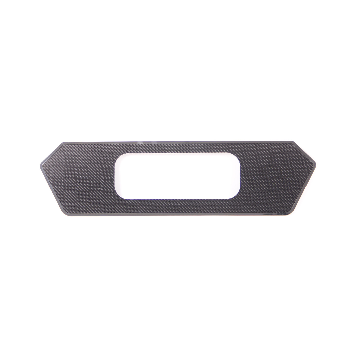 20-23 Tag Back Trim Plate - Carbon Fiber w/ Polished Stainless Trim