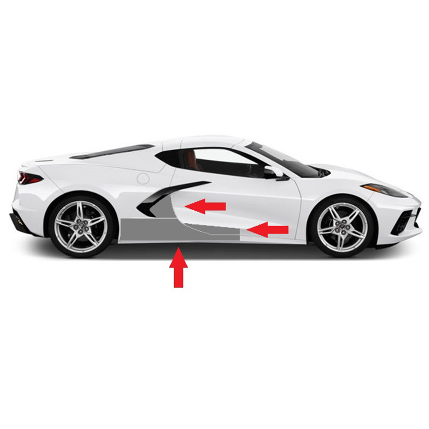 20-23 Cleartastic Plus Side Rocker, Lower Door & Air Duct Paint Protection