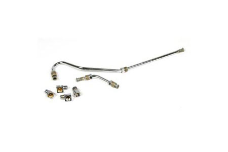 1963 Corvette 340hp Fuel Pump to Carburetor Line Kit - Chrome